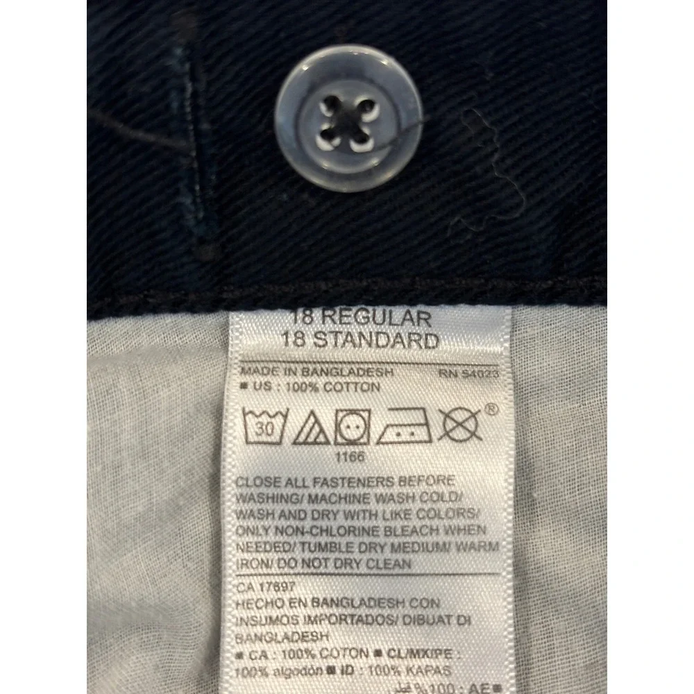 Old Navy Boys Skinny Jeans Black Denim Pants Size 18 Regular Cotton